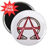 Alpha & Omega Anarchy Symbol 100 Round Magnets