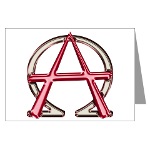 Alpha & Omega Anarchy Symbol 10 Greeting Cards