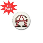 Alpha & Omega Anarchy Symbol 10 Mini Buttons