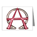 Alpha & Omega Anarchy Symbol 10 Note Cards