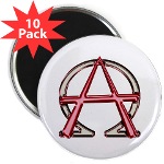 Alpha & Omega Anarchy Symbol 10 Round Magnets