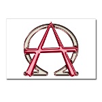 Alpha & Omega Anarchy Symbol 8 Postcards