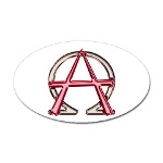 Alpha & Omega Anarchy Symbol Sticker (Oval)