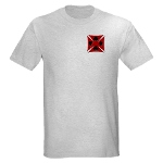 Ace Biker Iron Maltese Cross Ash Grey T-Shirt