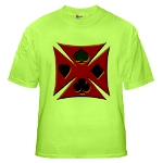 Ace Biker Iron Maltese Cross Green T-Shirt