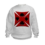 Ace Biker Iron Maltese Cross Kids Sweatshirt