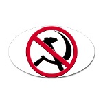 Anti-Communism Sticker (Oval)
