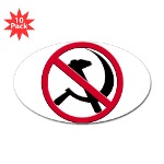 Anti-Communism Sticker (Oval 10 pk)