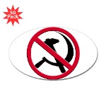 Anti-Communism Sticker (Oval 50 pk)