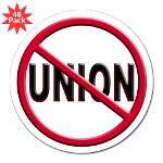 Anti-Union 3&quot; Lapel Sticker (48 pk)