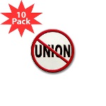 Anti-Union Mini Button (10 pack)