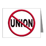 Anti-Union Note Cards (Pk of 20)