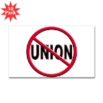 Anti-Union Sticker (Rectangle 10 pk)