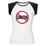 Anti-Union Women's Cap Sleeve T-Shirt