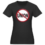 Anti-Union Women's Fitted T-Shirt (dark)