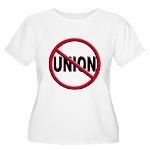 Anti-Union Women's Plus Size Scoop Neck T-Shirt