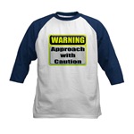Approach With Caution Kids Baseball Jersey