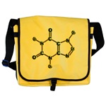 Caffeine Molecule Messenger Bag