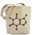 Caffeine Molecule Tote Bag