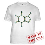 Caffeine Molecule Fitted T-Shirt