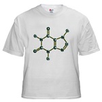 Caffeine Molecule White T-Shirt   