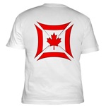 Canadian Biker Cross Fitted T-Shirt