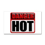 DANGER: HOT! Rectangular Sticker 