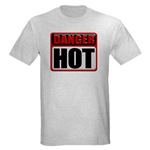 DANGER: HOT! Ash Grey T-Shirt