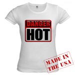 DANGER: HOT! Jr. Baby Doll T-Shirt
