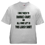I Was Taken To Divorce Court And All I Have Left Is This Ash Grey T-Shirt
