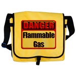 Danger: Flammable Gas Messenger Bag