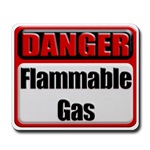 Danger: Flammable Gas Mousepad 