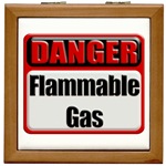 Danger: Flammable Gas Tile Box