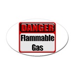 Danger: Flammable Gas Oval Sticker