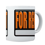 For Rent Sign Coffee Cup       