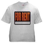 For Rent Sign Ash Grey T-Shirt 
