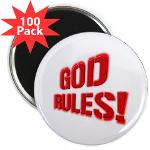 God Rules! 2.25&quot; Magnet (100 pack)