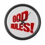 God Rules! Large Wall Clock