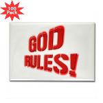 God Rules! Rectangle Magnet (100 pack)