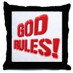 God Rules! Throw Pillow