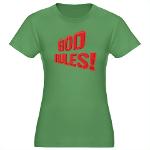 God Rules! Women's Fitted T-Shirt (dark)