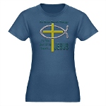 Jesus Therapy Organic Women's Fitted T-Shirt (dark