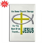 Jesus Therapy Rectangle Magnet (10 pack)
