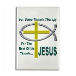 Jesus Therapy Rectangular Magnet