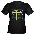 Jesus Therapy Women's V-Neck Dark T-Shirt