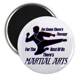 Martial Arts Therapy Round Magnet