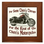 Motorcycle Therapy Framed Tile