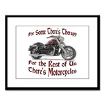 Motorcycle Therapy Large Framed Print