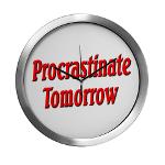 Procrastinate Tomorrow Modern Wall Clock