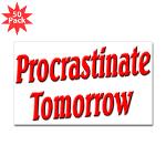 Procrastinate Tomorrow Sticker (Rectangle 50 pk)